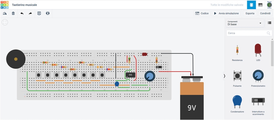 Immagine Articolo I circuiti elettronici con Tinkercad
